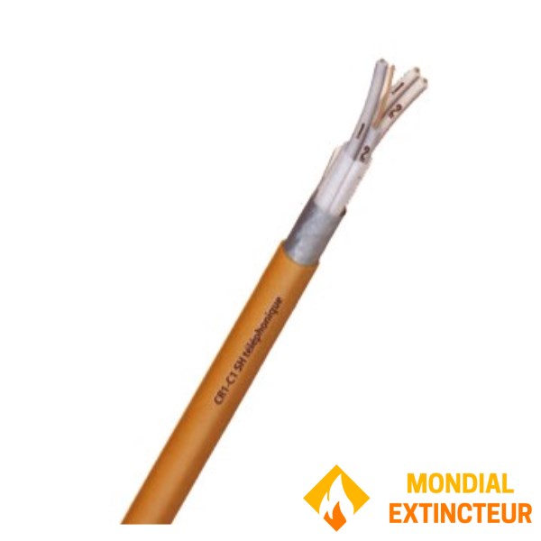 20 Meter 1-Paar-Kabel 9/10 für feuerfeste Alarmanlagen - CR1-C1