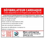 25 personalisierte Defibrillator-Prüfetiketten
