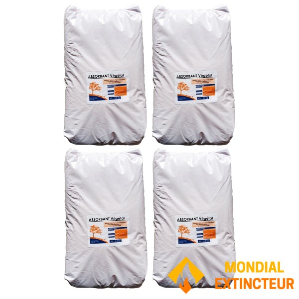 4er-Pack feuerfester, pflanzlicher Absorptionsbeutel, 45 Liter Fassungsvermögen