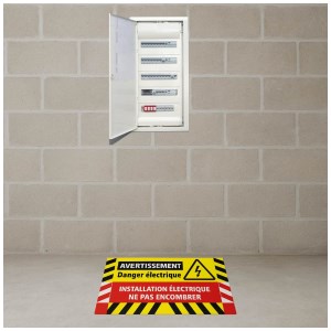 Bodenmarkierung Gefahr durch Elektrizität - B.800 x H.400 mm