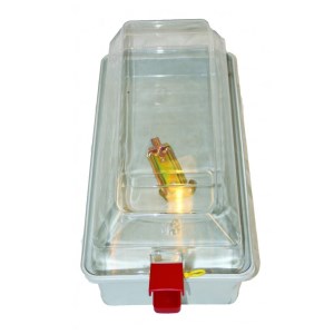 Durchsichtiges Kunststoff-Guérite für Feuerlöscher 6 Kg/6 Liter