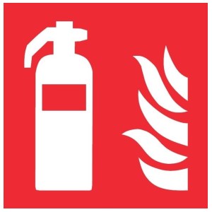 Feuerlöscher-Schild - PVC - 20 x 20 cm