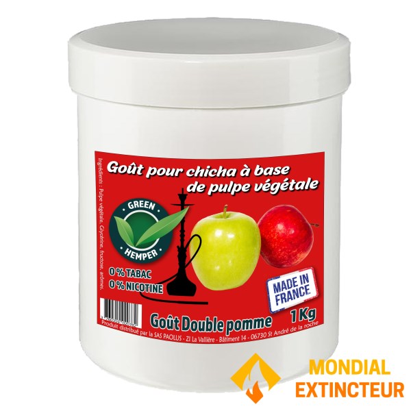 Green Hemper - Goût Chicha Double Pomme - Pot de 250 Gr