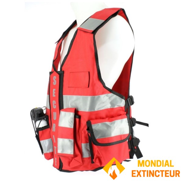 High Visibility Weste Rot
