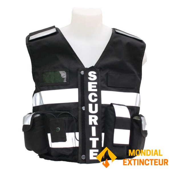 High Visibility Weste Schwarz