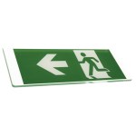 Luxus-Siebdruckschild "XENA FLAT" - Linkspfeil einseitig