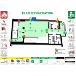 PVC-Abflussplan 2 mm - 2D- + 3D-Effekt Format A3