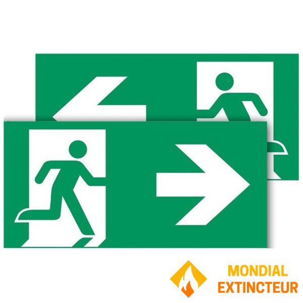 PVC-Panel "PICTO FLÈCHE" 500 X 250 mm - Vorder- und Rückseite