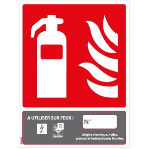 PVC-Schild CO2-Feuerlöscher - 15 x 20 cm - Klasse B