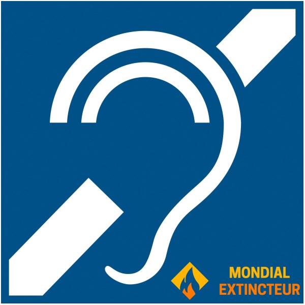 PVC-Schild für Hörgeschädigte - PMR - B.200 x H.200 mm