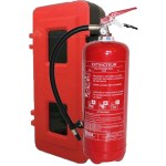 Pack 6 Kg Feuerlöscher ABC-Pulver + Plastikkoffer mit Sichtfenster