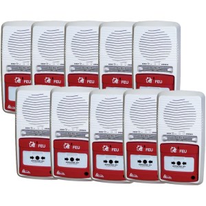 Packung mit 10 Alarmen Typ 4 mit Blitzlicht