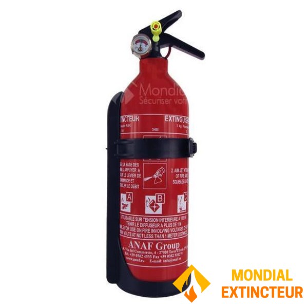 Pulverfeuerlöscher ABC 2 Kg Ideal Auto, Boote ANTIROUILLE NF &amp; MED