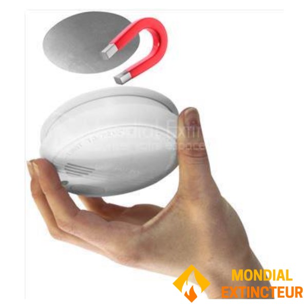 Pack détecteur de fumée + Fixation magnétique