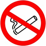 Rundes Hart-PVC-Schild "Rauchverbot"