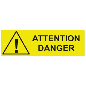 Schild Achtung Gefahr - B.300 x H.100 mm