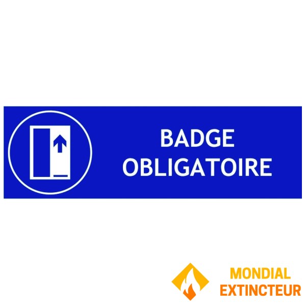 Schild "Badge-Pflicht" - B.300 x H.100 mm