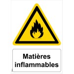 Schild "Brennbare Stoffe" - PVC A4