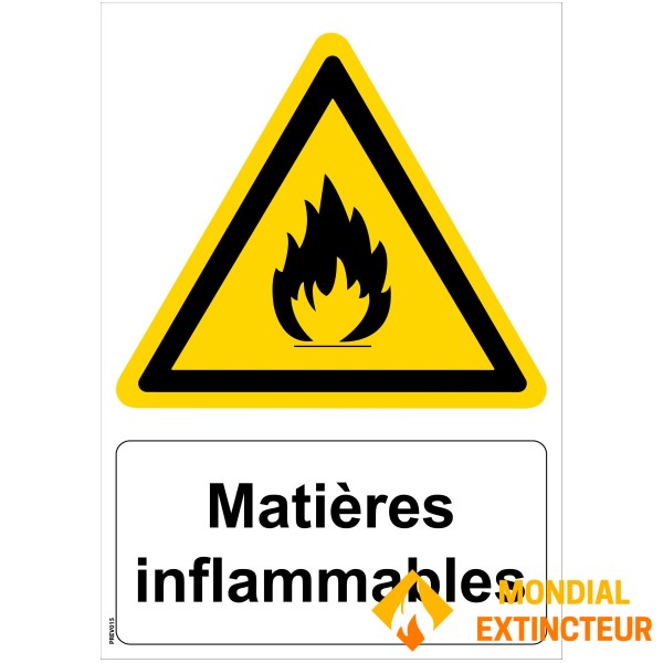 Schild "Brennbare Stoffe" - PVC A5