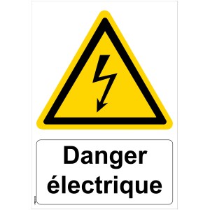 Schild "Elektrische Gefahr" - PVC A4