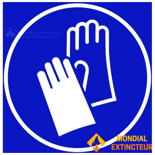 Schild "Handschuhpflicht" - B.200 x H.200 mm