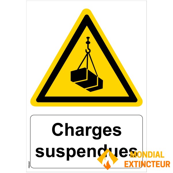 Schild "Hängende Lasten" - PVC A5