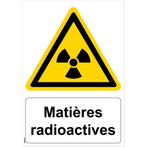 Schild "Radioaktive Materialien" - PVC A4