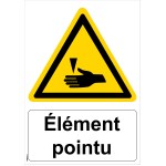 Schild "Spitzes Element" - PVC A5