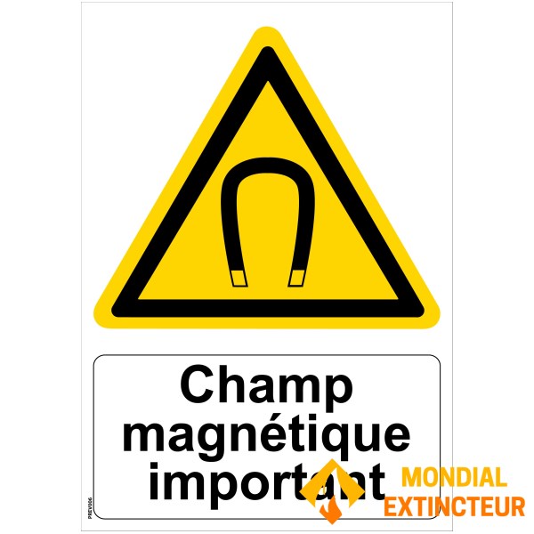 Schild "Starkes Magnetfeld" - PVC A5