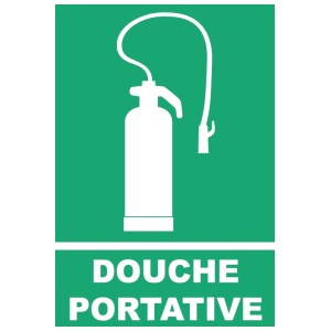 Schild "Tragbare Dusche" - PVC A5