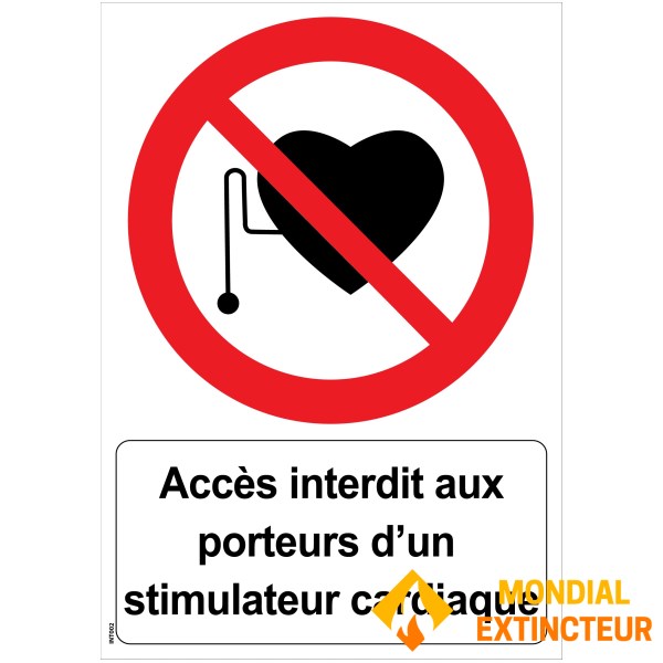 Schild "Träger von Herzschrittmachern verboten" - PVC A5