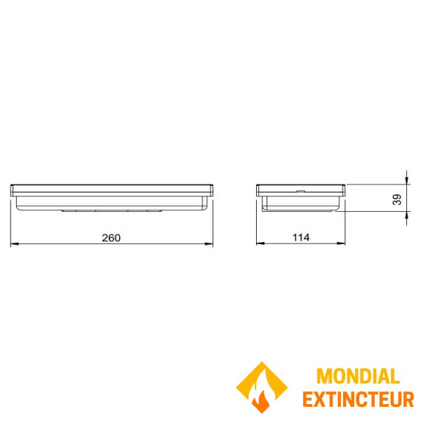 Lot de 10 Blocs d'évacuation ultra plat "XENA FLAT" SATI