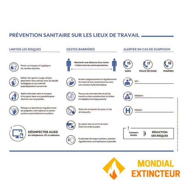 Tafel zur Gesundheitsvorsorge - COVID - Format A3