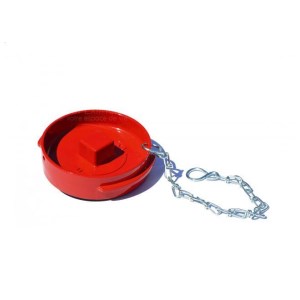 Verschluss sym. Guillemin DN100 mit Dichtung + Kette + Manövriervierkant