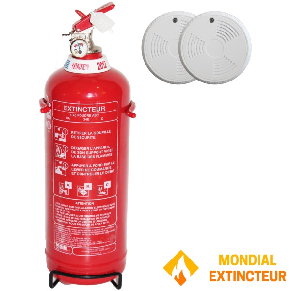 Wohnschutzpaket Feuerlöscher und zwei Detektoren