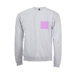5 personalisierte Sweatshirts grau - Größe M - Herzbeflockung