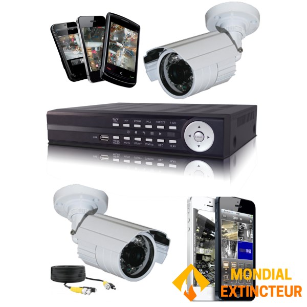 Pack complet de vidéo surveillance à installer soi-même