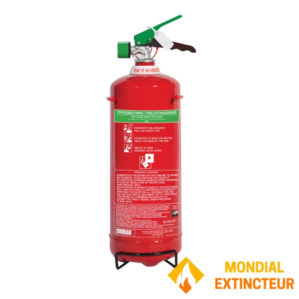 Extincteur portatif 3Kg au HFC 236-FA - Déclenchement manuel
