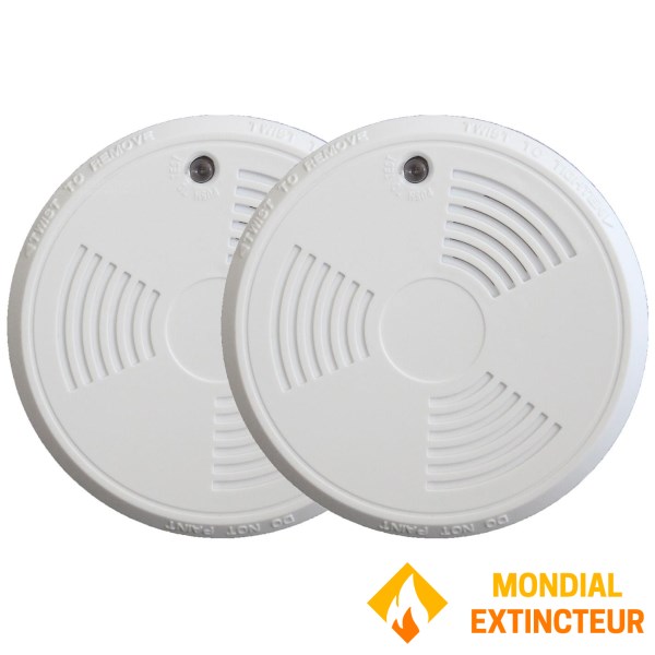 Συσκευασία 2 ανιχνευτών καπνού EN14604 με πιστοποιητικό