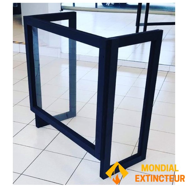 Προστατευτική οθόνη PARA-COVID με επιστροφές - Μαύρο