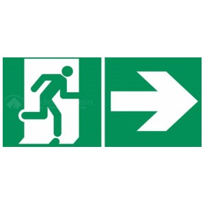 "PICTO FLÈCHE DROITE" πάνελ από άκαμπτο PVC - 300 X 150 mm