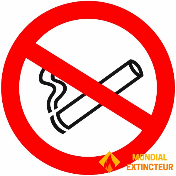 Στρογγυλή πινακίδα από άκαμπτο PVC "No Smoking"