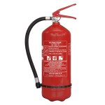 Extincteur 6 Kg poudre NF + support fixation ANAF PS6-HH - Tête acier