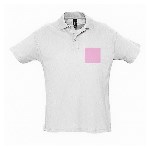 5 polos personnalisés gris - Taille S - Flocage cœur