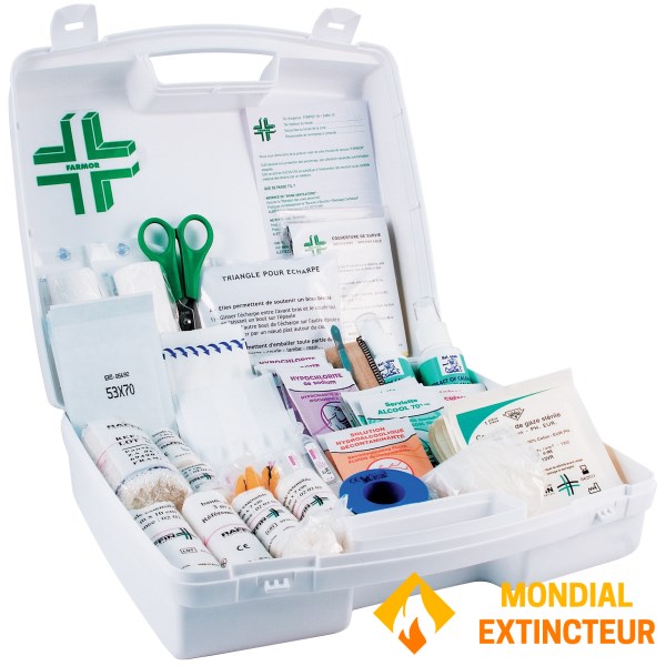 10/12 person emergency suitcase with handle and wall bracket