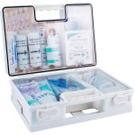 10/12 person first-aid box with handle and wall bracket