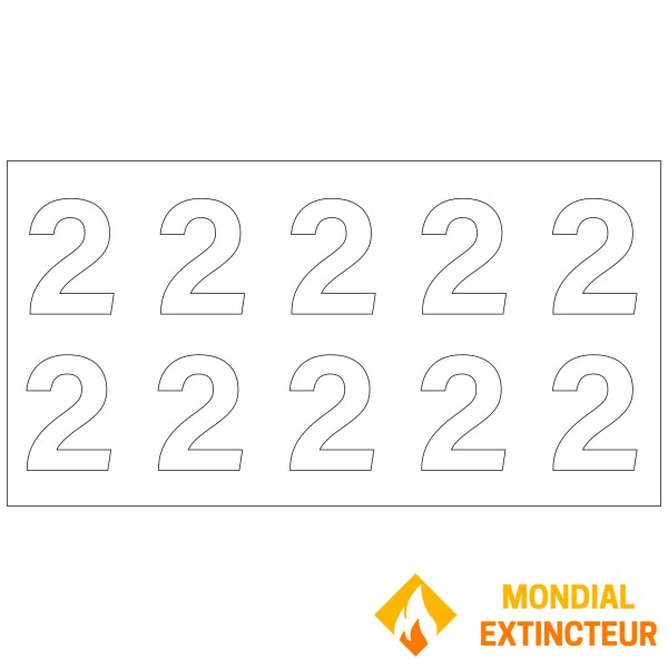 10-digit board for fire hydrants - Digit 2