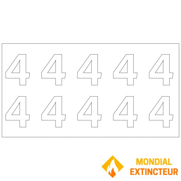 10-digit board for fire hydrants - Digit 4