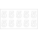 10-digit board for fire hydrants - Digit 5