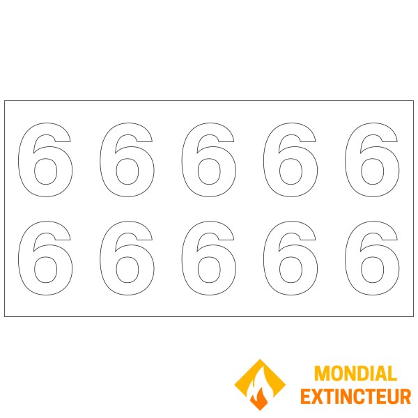 10-digit board for fire hydrants - Digit 6